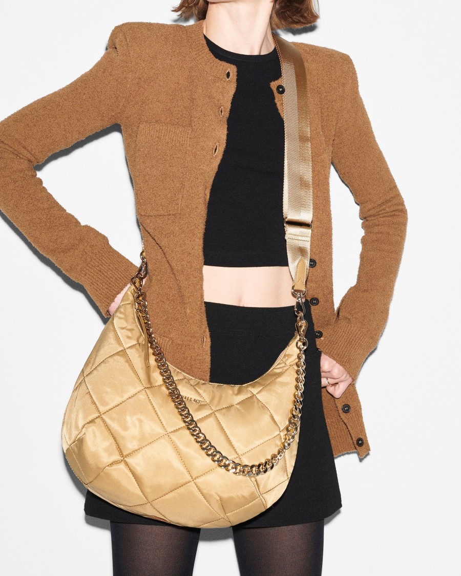 Women MZ Wallace | Quilted Madison Shoulder Bag Camel