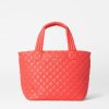 Women MZ Wallace | Small Metro Tote Deluxe Coral Rec