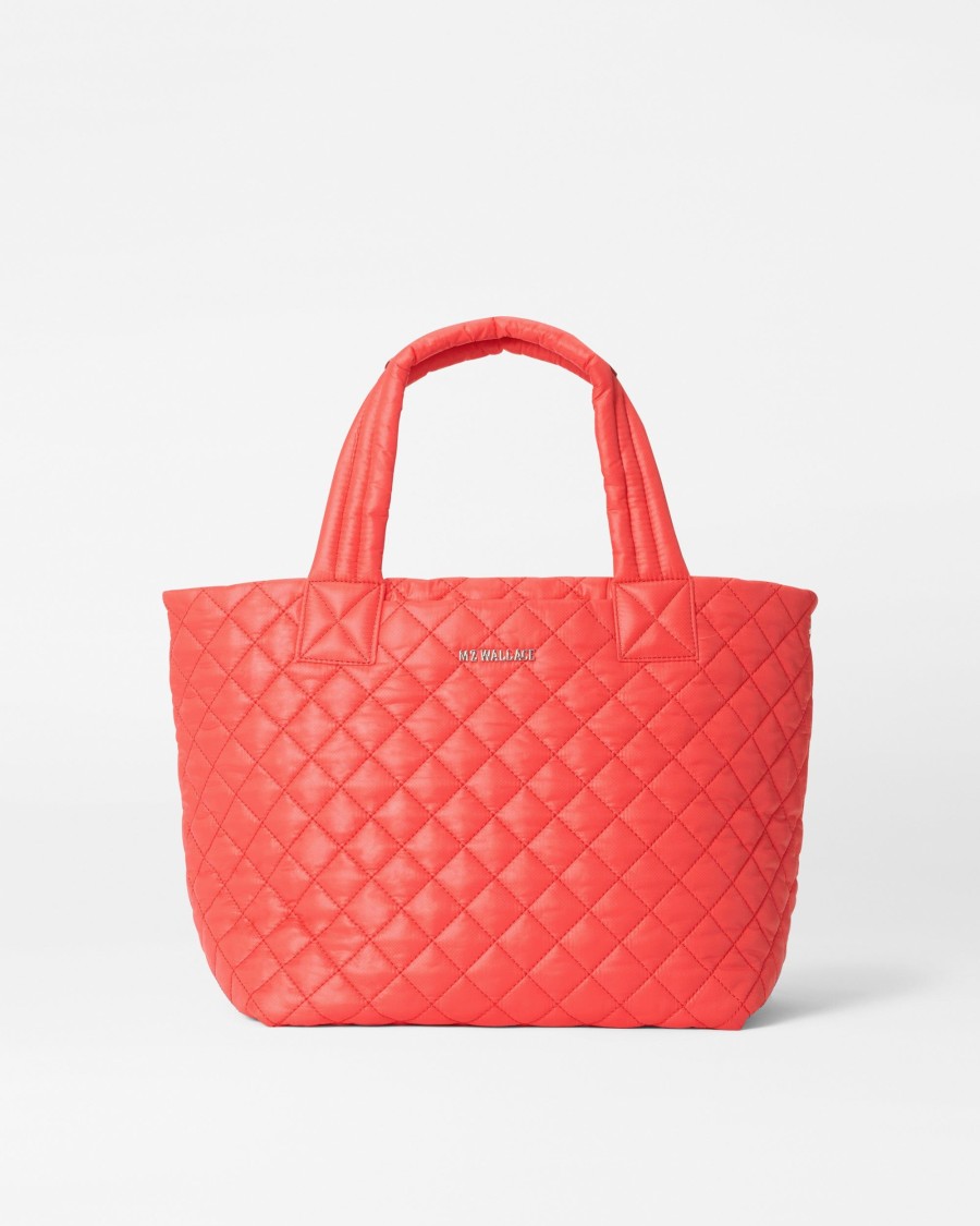 Women MZ Wallace | Small Metro Tote Deluxe Coral Rec