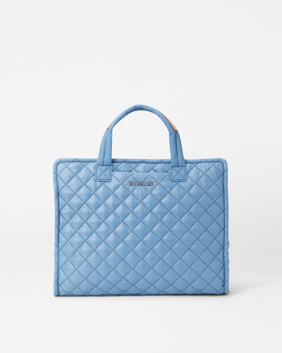 Women MZ Wallace | Medium Box Tote Cornflower Blue