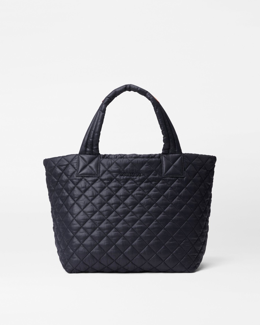 Women MZ Wallace | Small Metro Tote Deluxe Black Rec