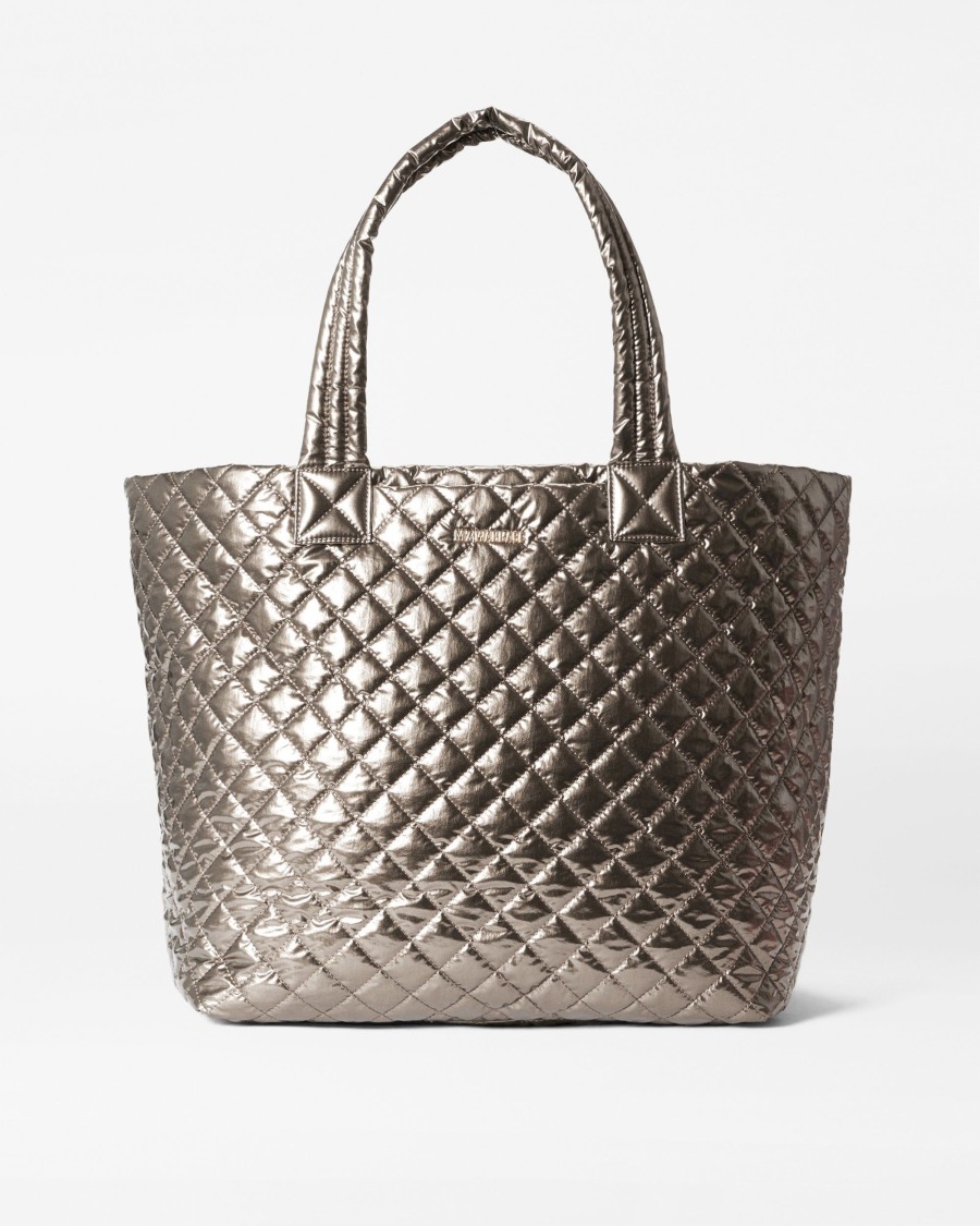 Women MZ Wallace | Large Metro Tote Deluxe Moondust Metallic Lacquer