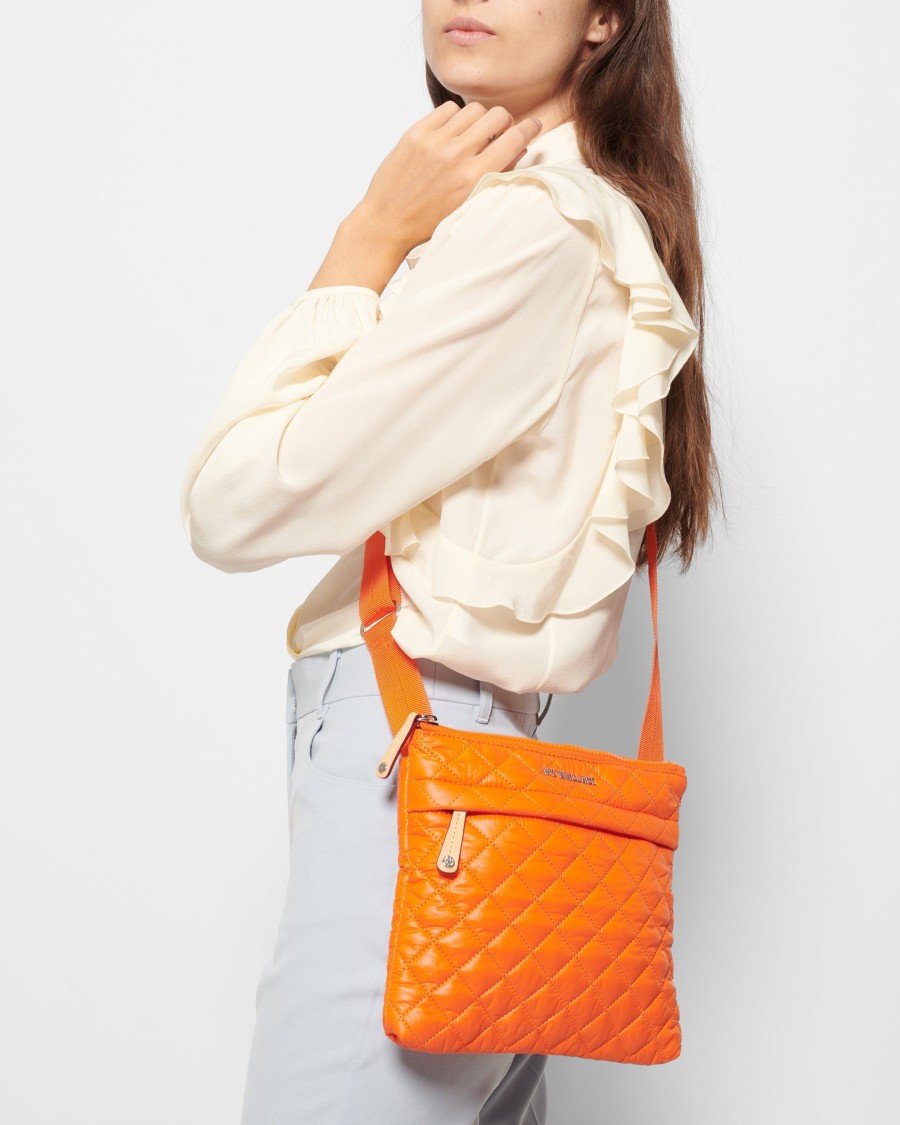 Women MZ Wallace | Metro Flat Crossbody Tangerine Rec