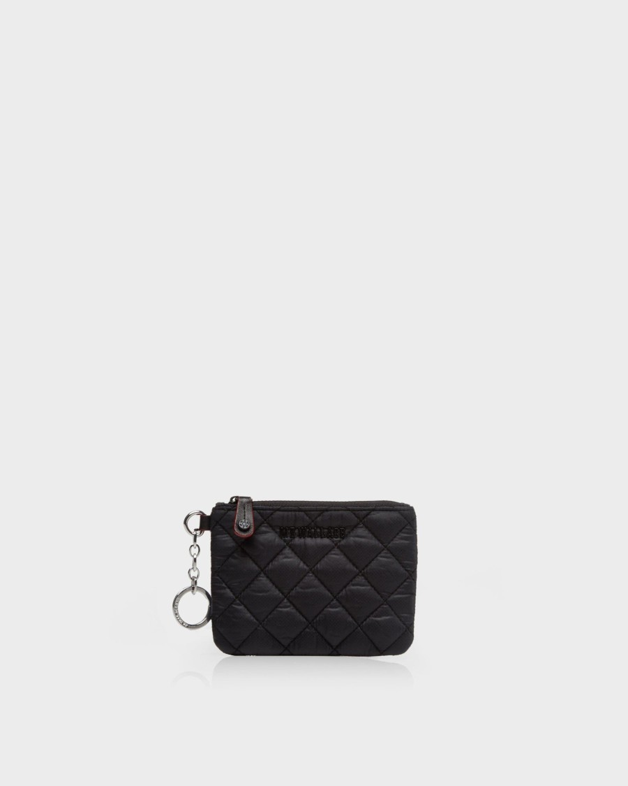 Women MZ Wallace | Flat Metro Key Pouch Black Rec