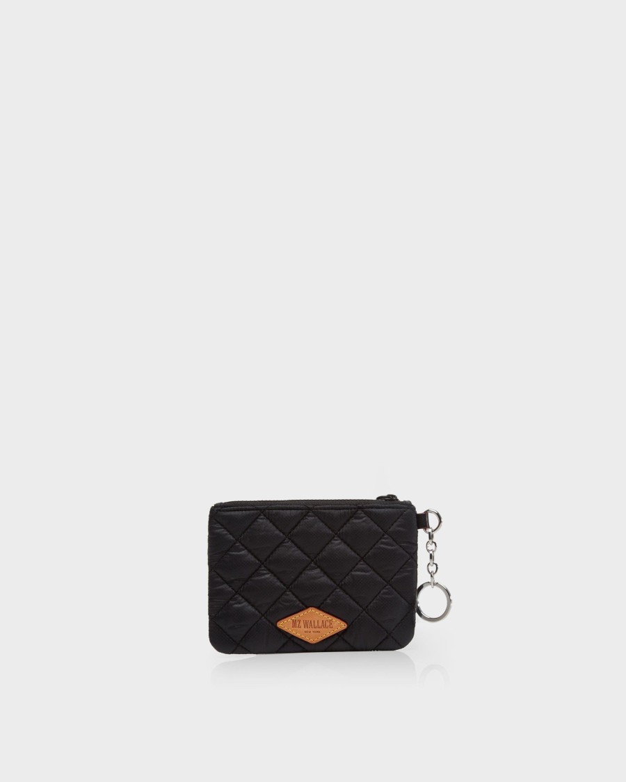 Women MZ Wallace | Flat Metro Key Pouch Black Rec