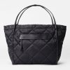 Women MZ Wallace | Quilted Large Madison Shopper Black Rec