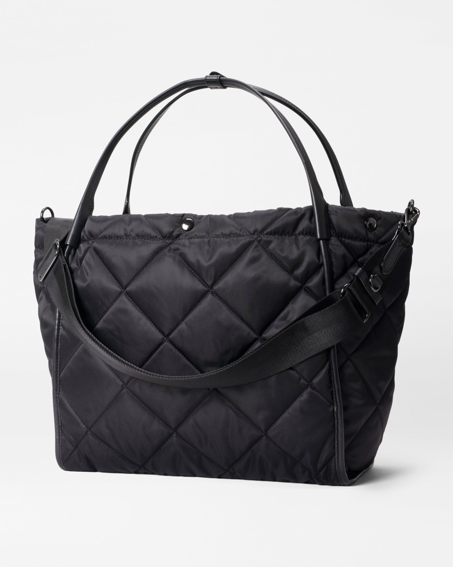 Women MZ Wallace | Quilted Large Madison Shopper Black Rec