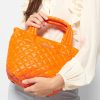 Women MZ Wallace | Mini Metro Tote Deluxe Tangerine Rec