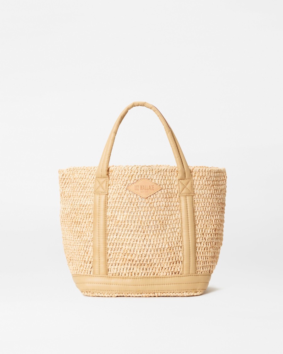 Women MZ Wallace | Small Raffia Tote Raffia/Camel