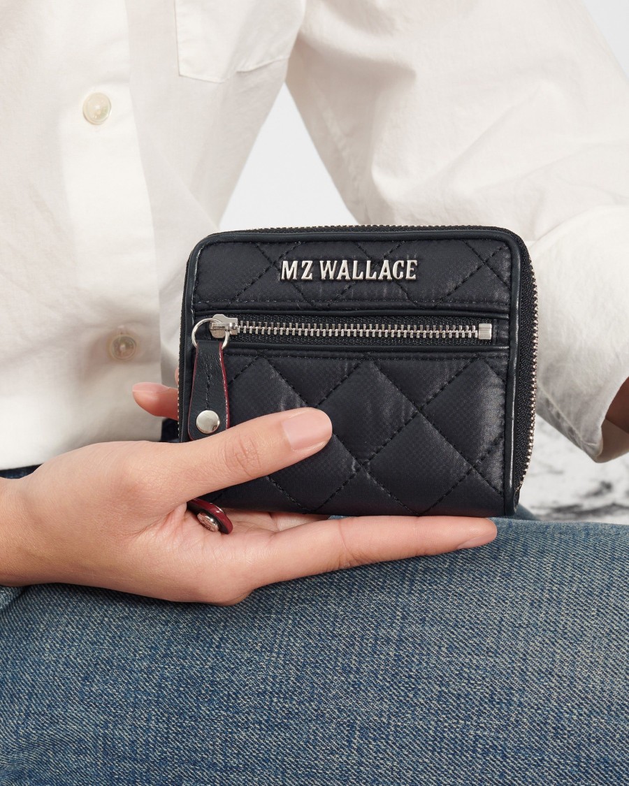 Women MZ Wallace | Crosby Small Wallet Black Rec