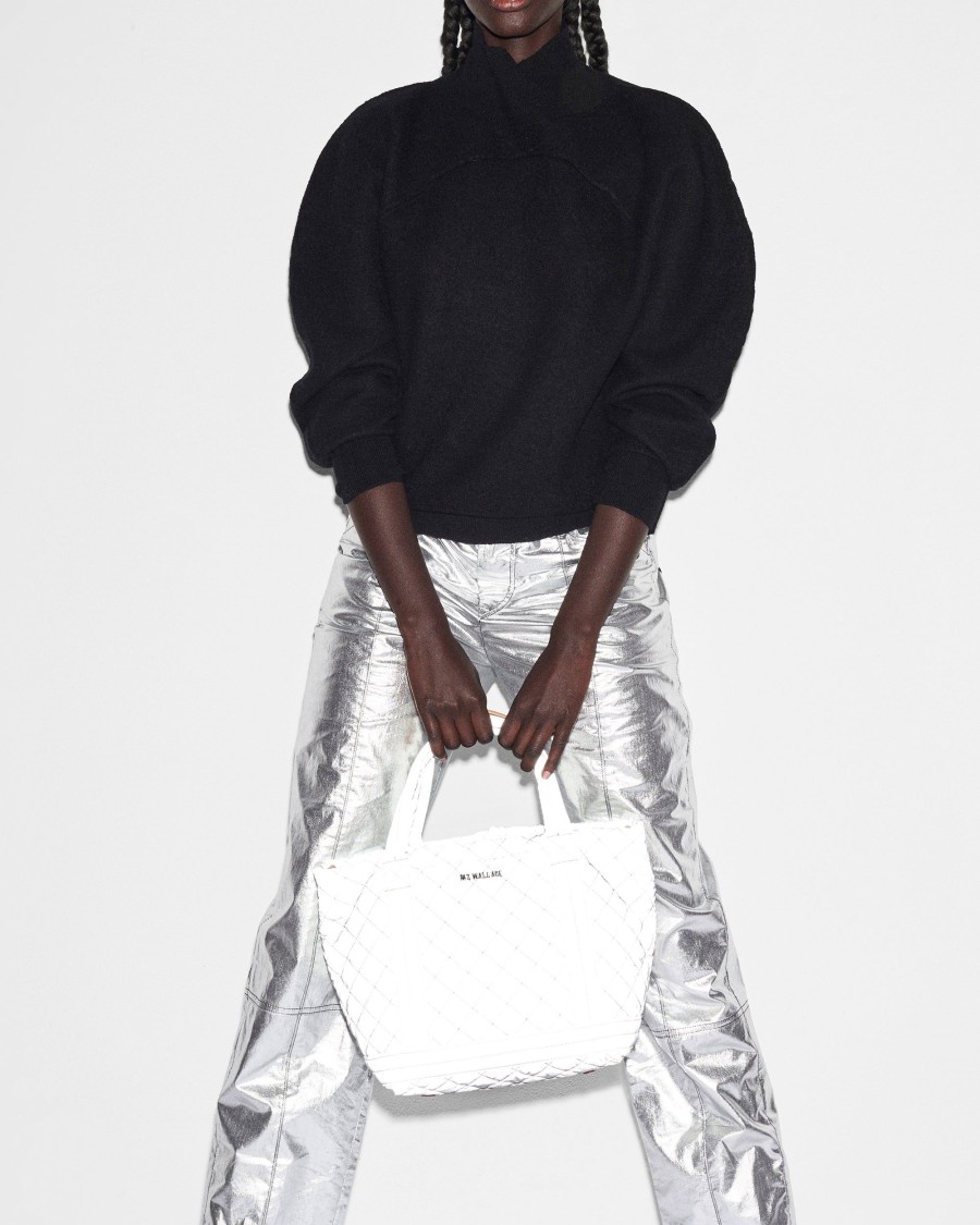 Women MZ Wallace | Small Empire Tote Silver Reflective