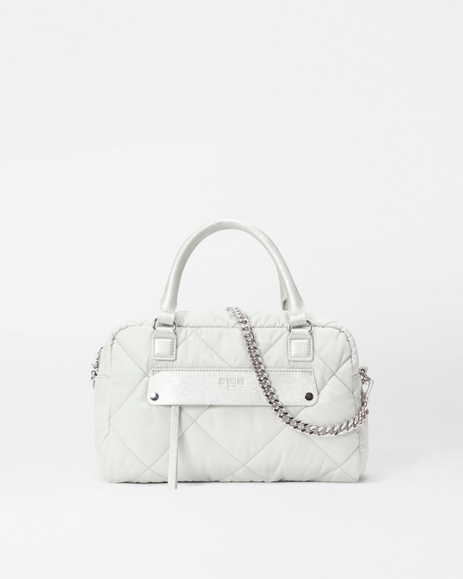 Women MZ Wallace | Quilted Madison Satchel Frost