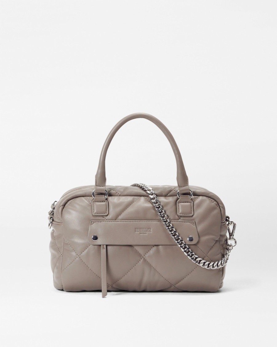 Women MZ Wallace | Quilted Madison Satchel Morning Dove