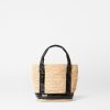 Women MZ Wallace | Mini Raffia Tote Raffia/Black Lacquer