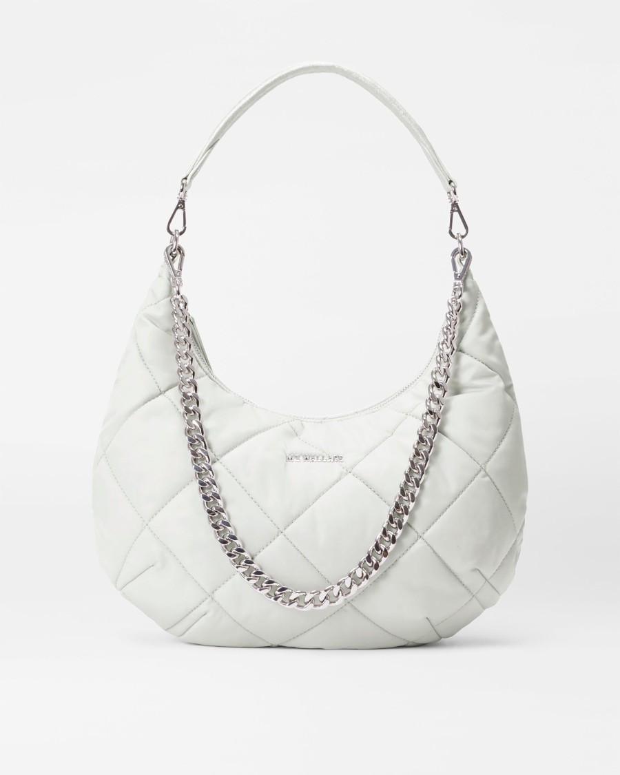 Women MZ Wallace | Quilted Madison Shoulder Bag Frost