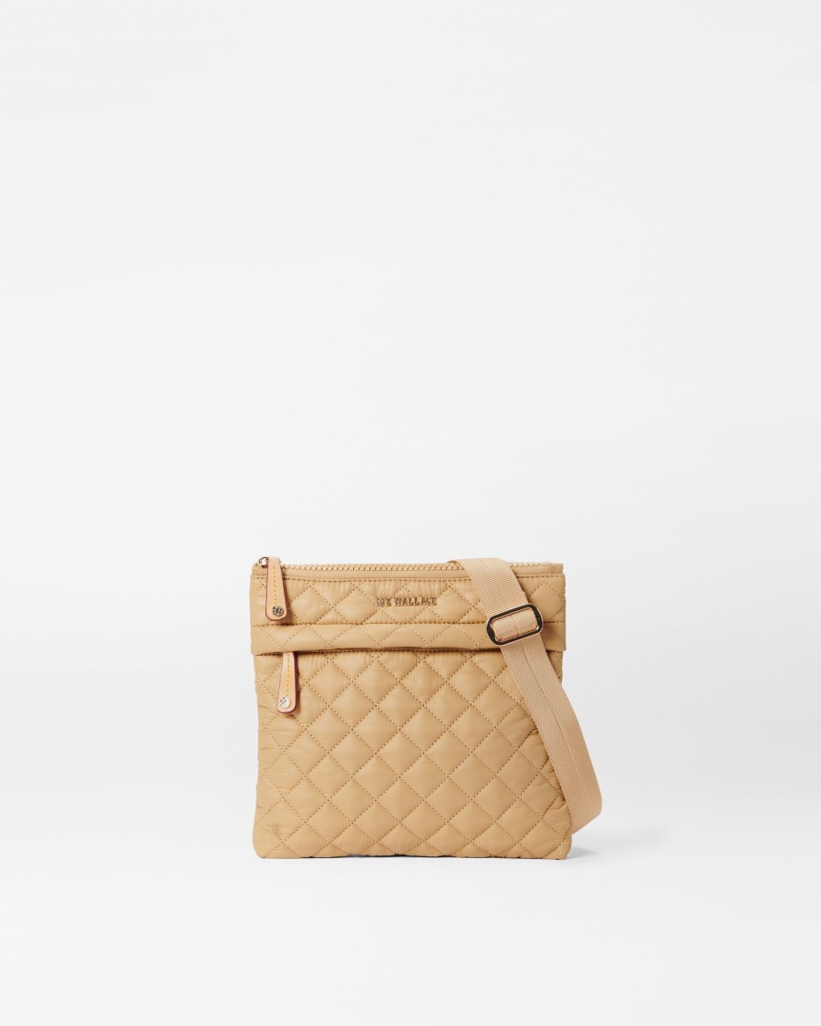 Women MZ Wallace | Metro Flat Crossbody Camel