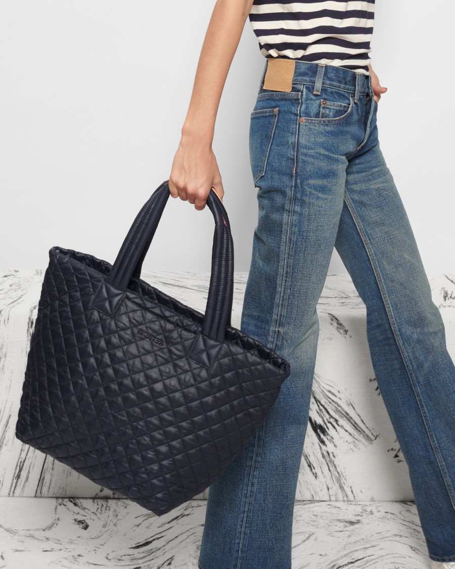 Women MZ Wallace | Medium Metro Tote Deluxe Black Rec