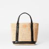 Women MZ Wallace | Small Raffia Tote Raffia/Black Lacquer