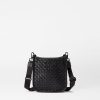 Women MZ Wallace | Small Box Woven Crossbody Woven Black Leather