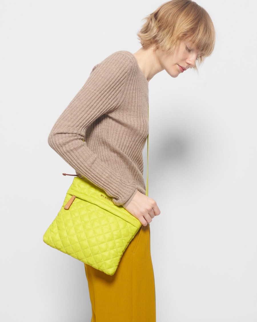 Women MZ Wallace | Metro Flat Crossbody Acid Yellow Rec