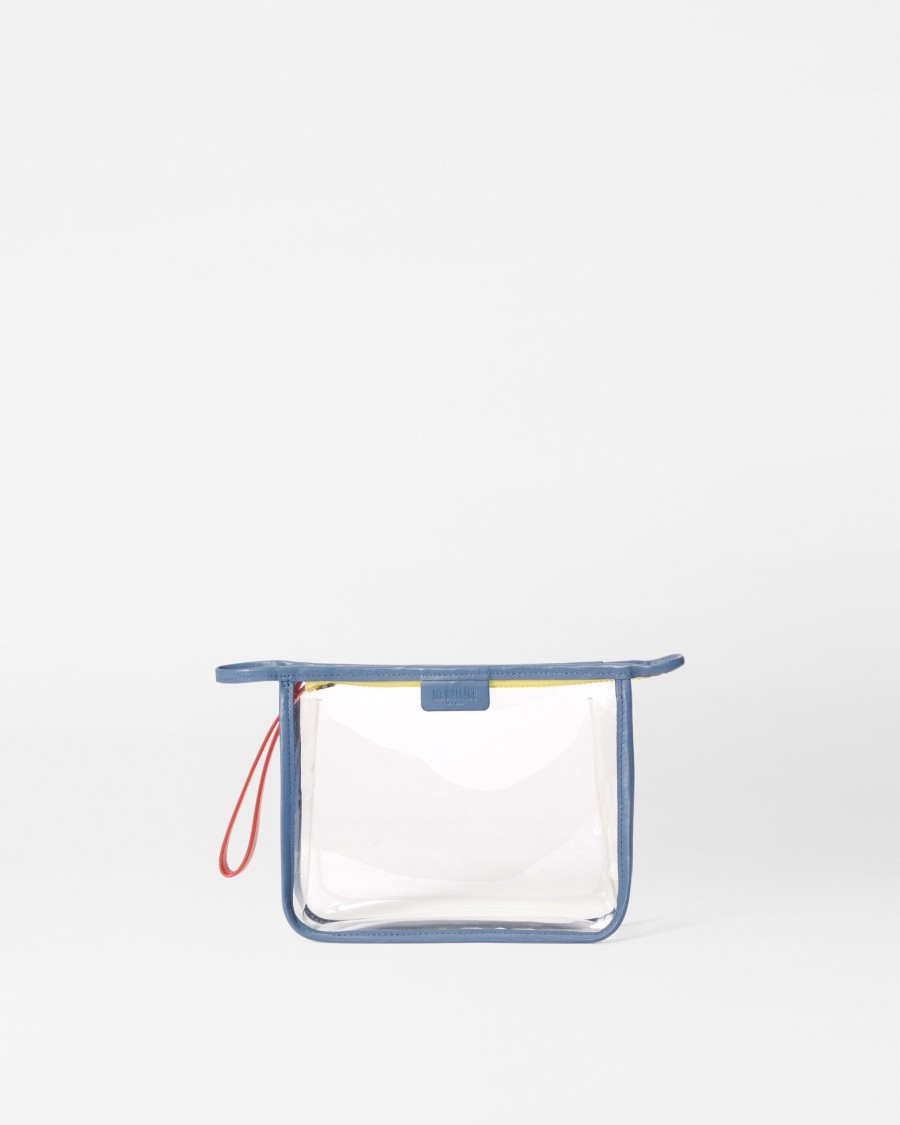 Women MZ Wallace | Clear Small Metro Clutch Clear/Denim