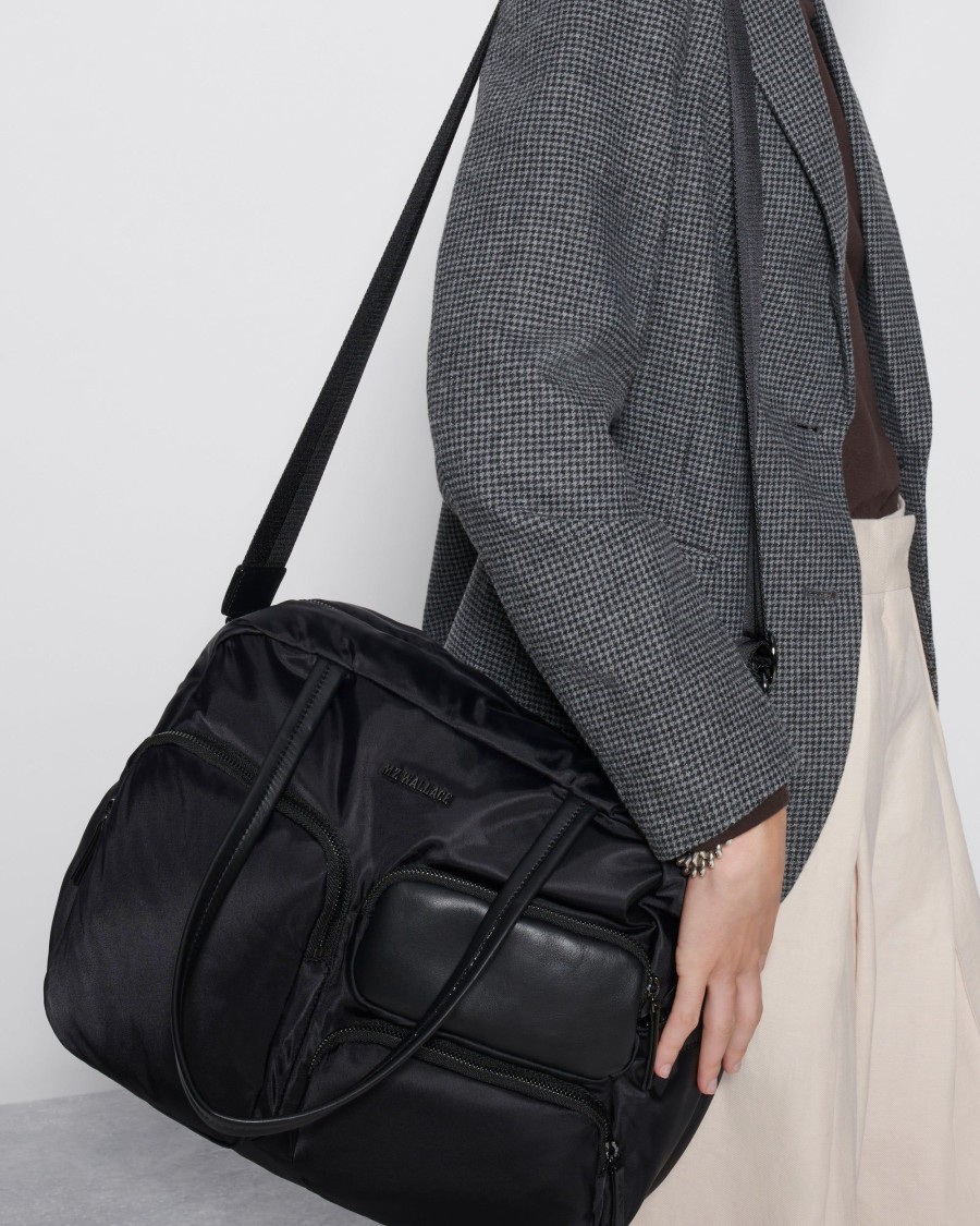 Women MZ Wallace | Small Bowery Traveler Black Rec