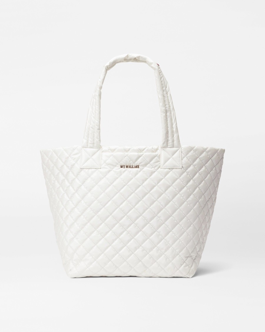 Women MZ Wallace | Medium Metro Tote Deluxe Pearl Metallic