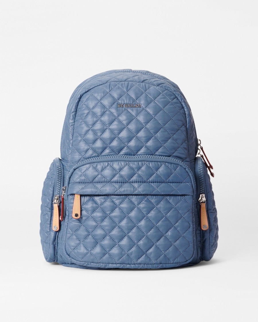 Women MZ Wallace | Pocket Metro Backpack Denim Rec