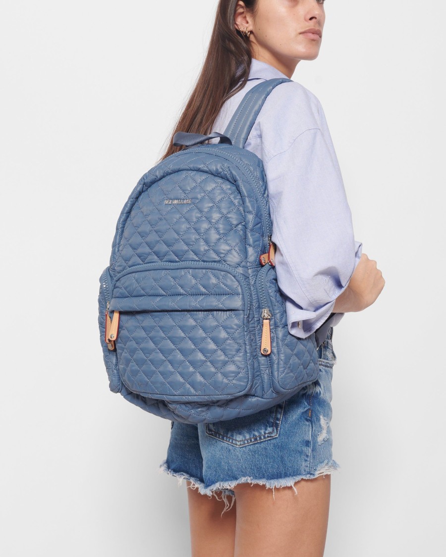 Women MZ Wallace | Pocket Metro Backpack Denim Rec