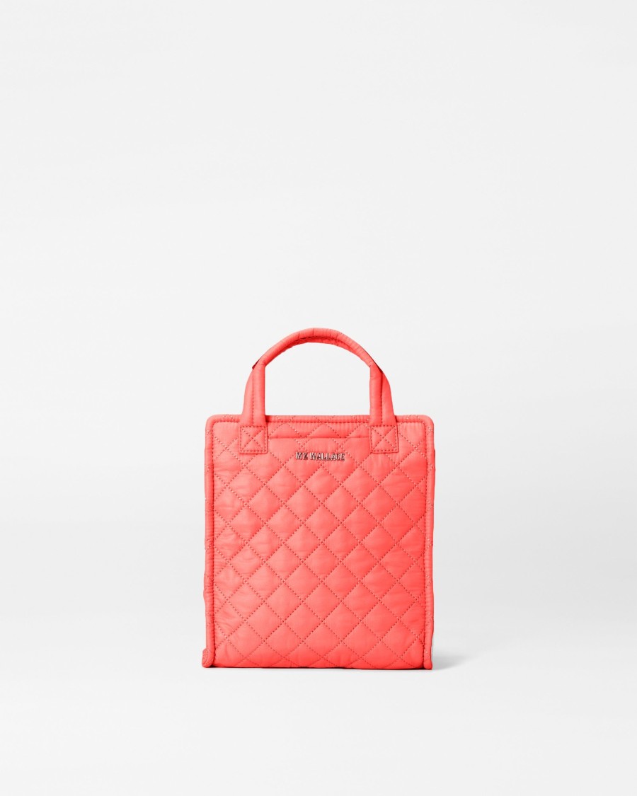 Women MZ Wallace | Mini Box Tote Coral Rec