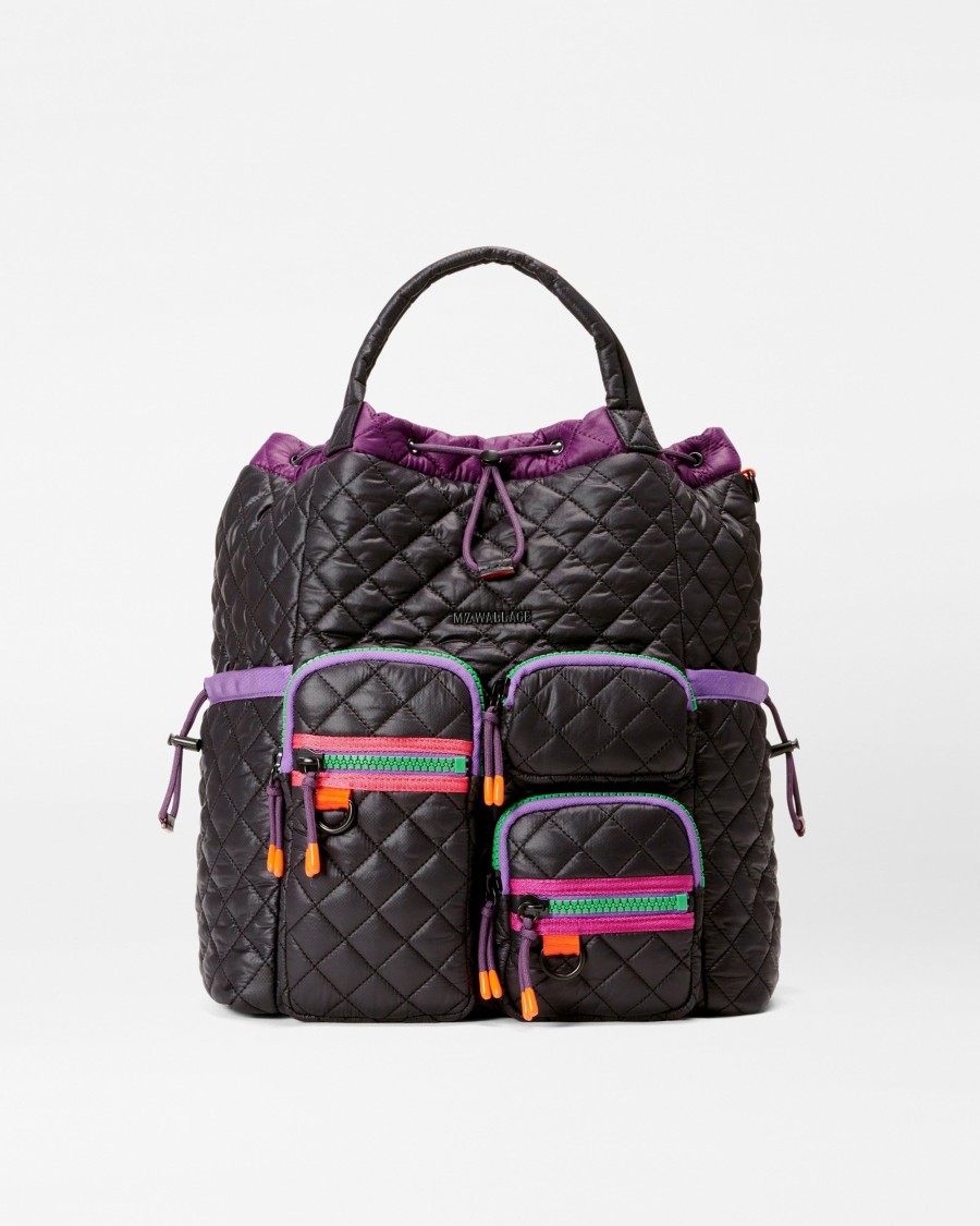 Women MZ Wallace | Limited Edition Convertible Backpack Black/Aura