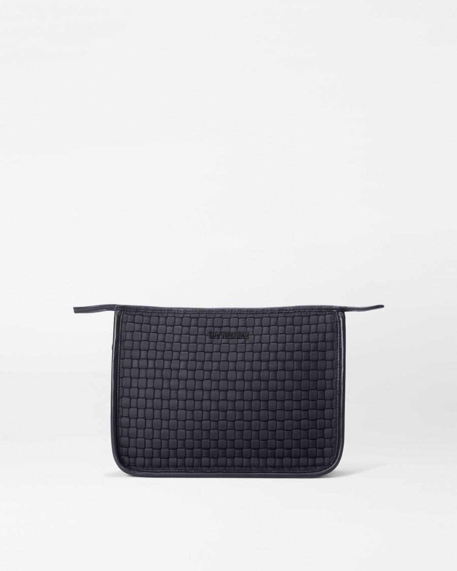 Women MZ Wallace | Woven Metro Clutch Black