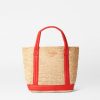 Women MZ Wallace | Small Raffia Tote Raffia With Cherry