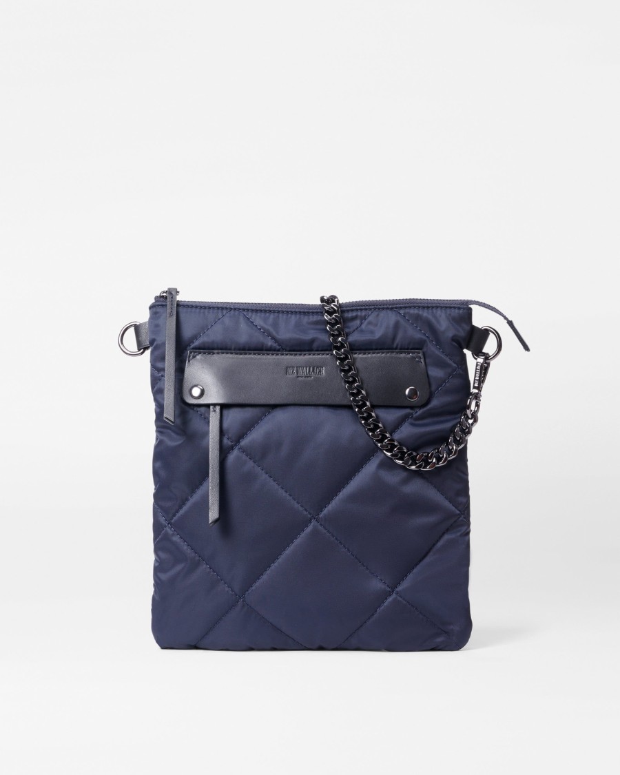 Women MZ Wallace | Quilted Flat Madison Crossbody Dawn Rec