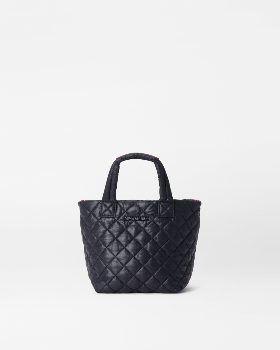 Women MZ Wallace | Micro Metro Tote Deluxe Black Rec