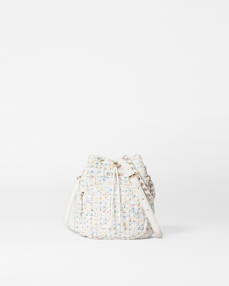 Women MZ Wallace | Crosby Drawstring Bucket Bag Boucle