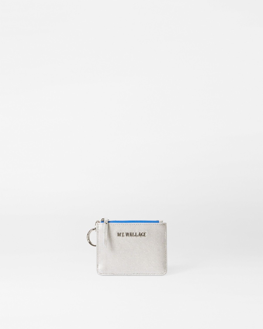 Women MZ Wallace | Id Card Case Silver Metallic