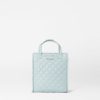 Women MZ Wallace | Mini Box Tote Silver Blue Rec