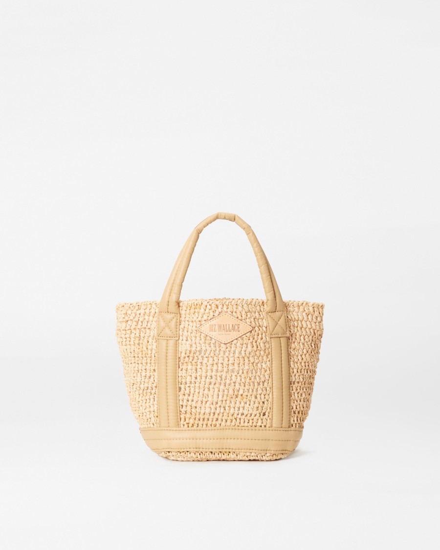 Women MZ Wallace | Mini Raffia Tote Raffia/Camel