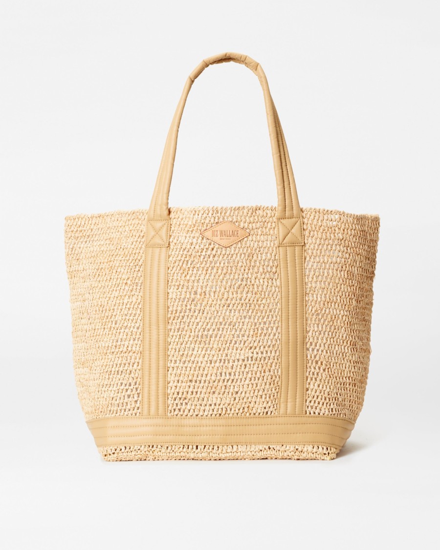 Women MZ Wallace | Large Raffia Tote Raffia/Camel