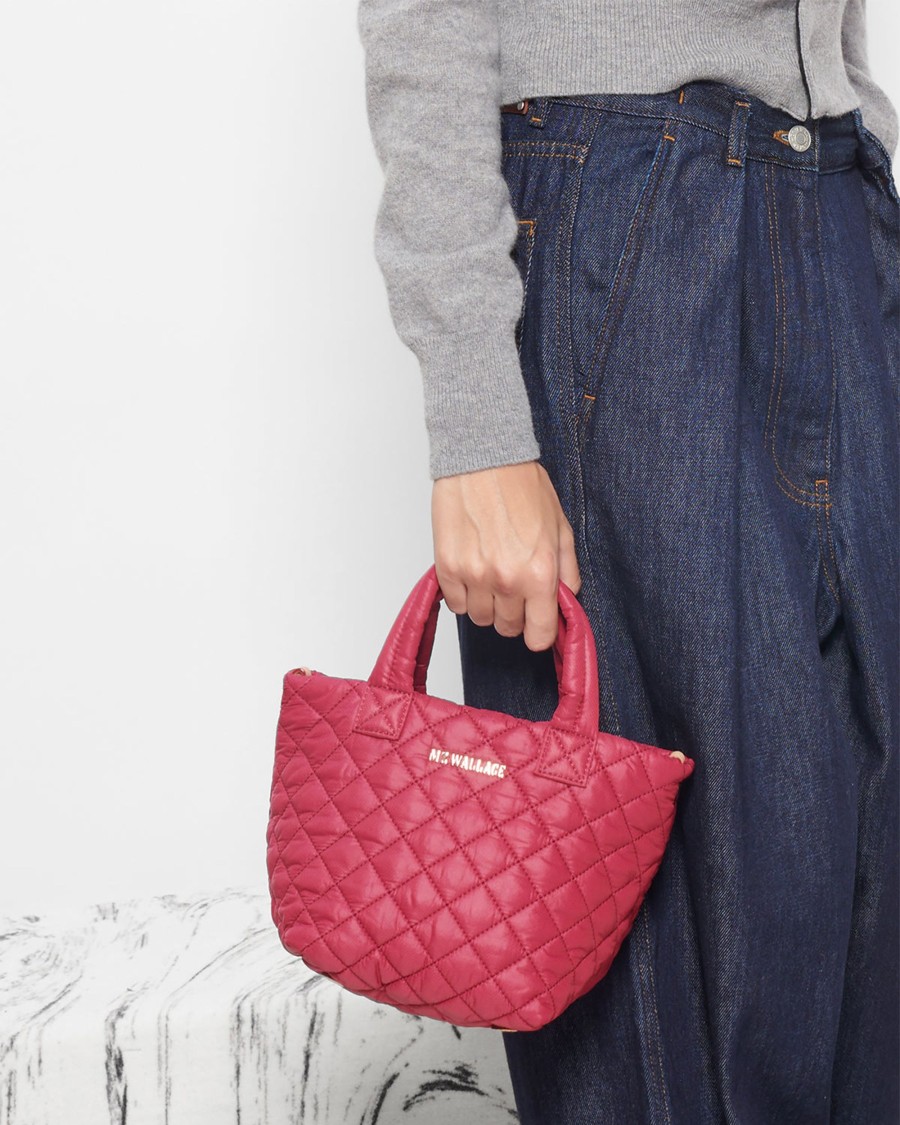 Women MZ Wallace | Micro Metro Tote Deluxe Dahlia