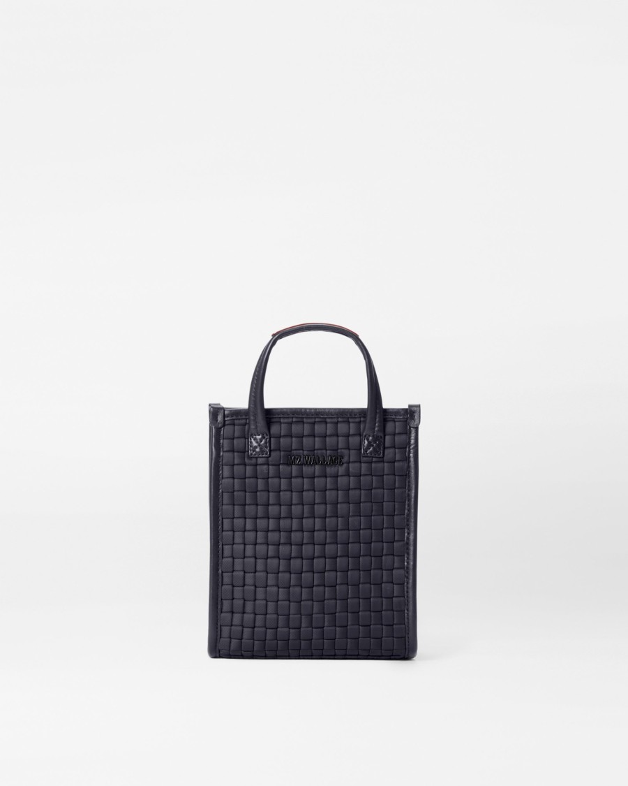 Women MZ Wallace | Micro Woven Box Tote Black