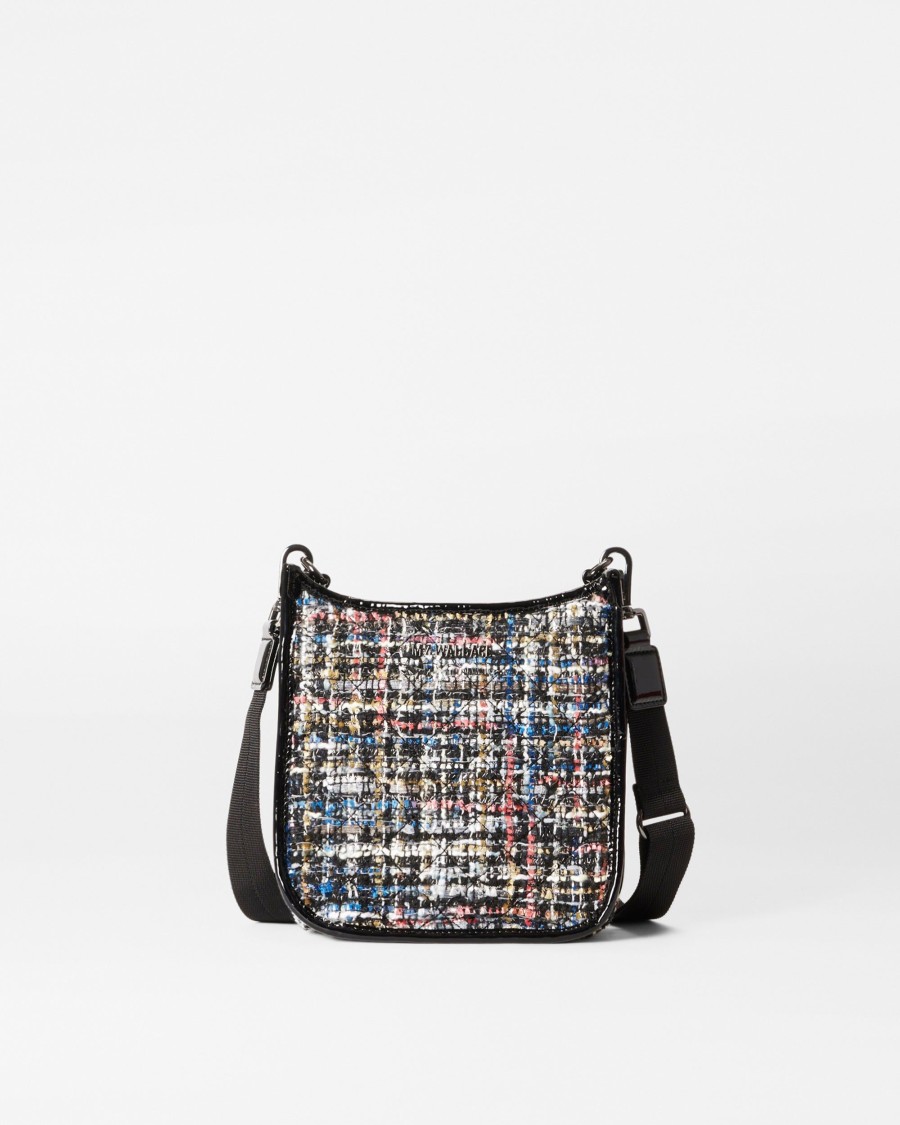 Women MZ Wallace | Small Box Crossbody Midnight Sparkle Boucle