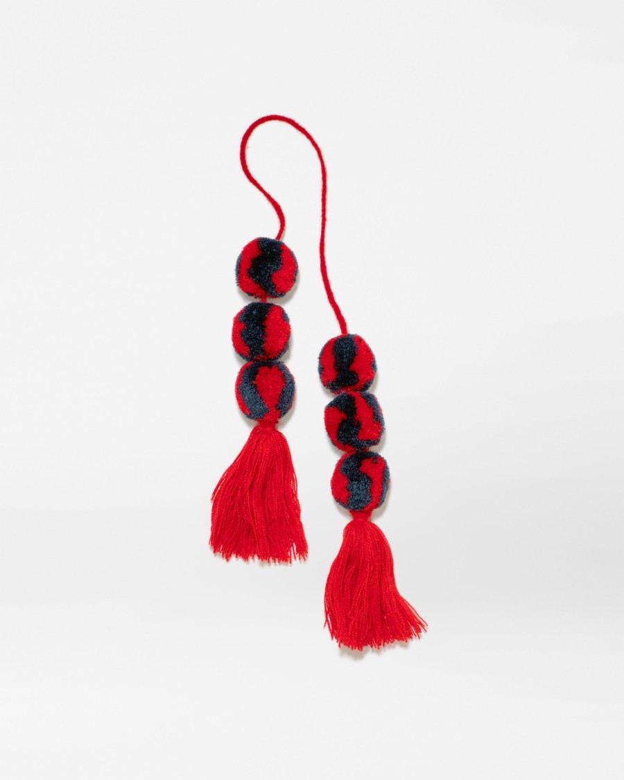 Women MZ Wallace | Pompom Tassel Cherry/Denim