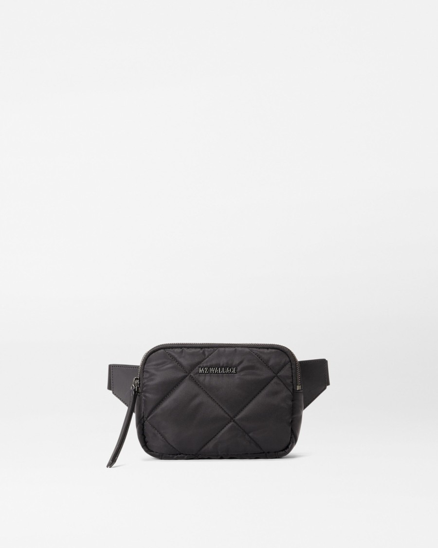 Women MZ Wallace | Quilted Madison Belt Bag Black