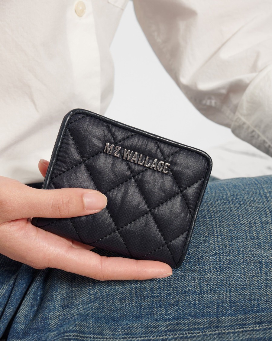 Women MZ Wallace | Crosby Card Case Black Rec