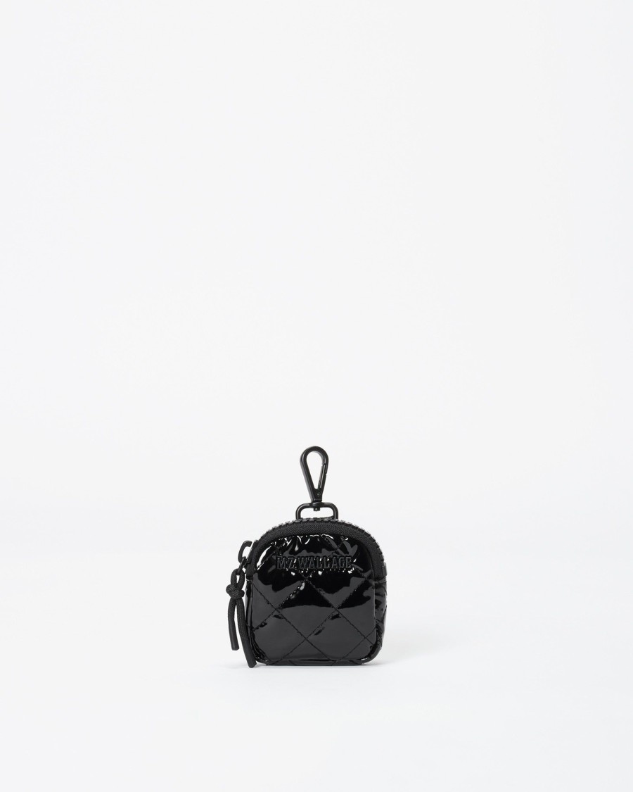 Women MZ Wallace | Small Metro Link Pouch Black Lacquer