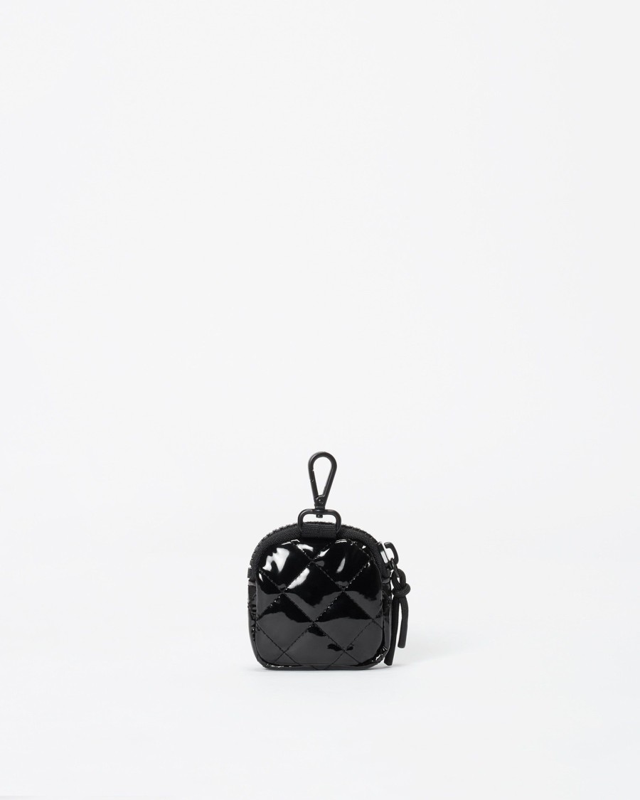 Women MZ Wallace | Small Metro Link Pouch Black Lacquer