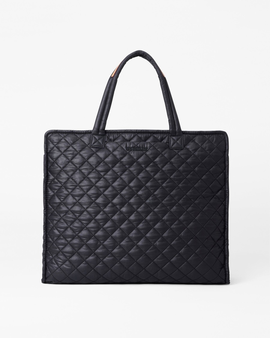 Women MZ Wallace | Large Box Tote Black Rec