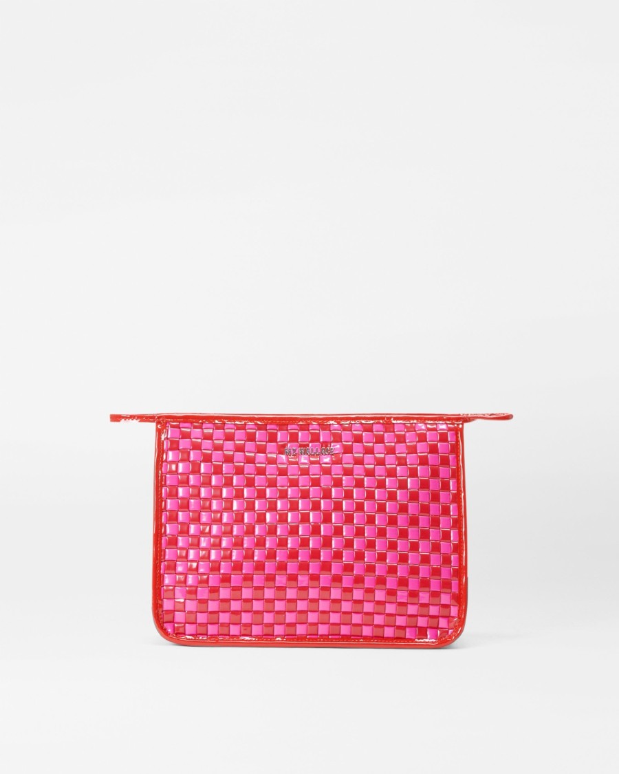 Women MZ Wallace | Woven Metro Clutch Candy Lacquer